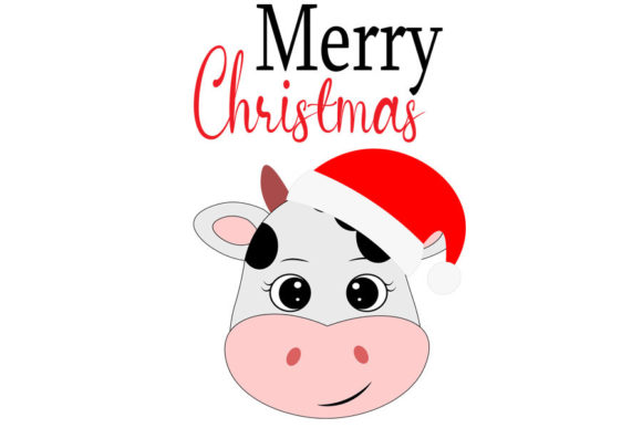 Christmas Cow Svg for Crafts and Graphics