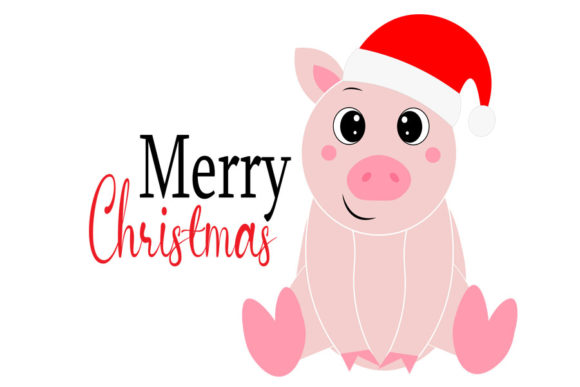Christmas Pig Svg for Creative Graphics and Crafts
