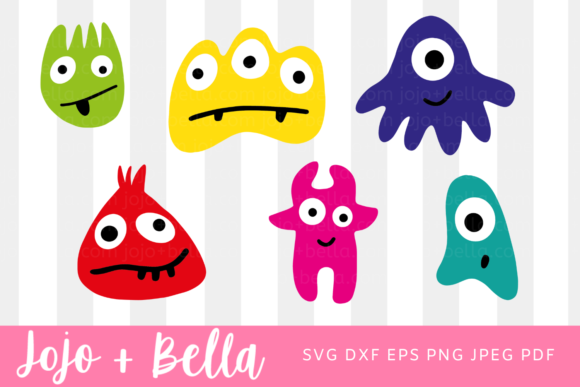 Cute Monster Graphics for Crafts