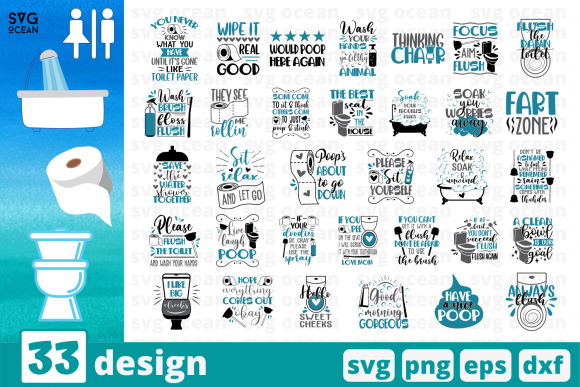 Funny Bathroom Graphics for Crafts