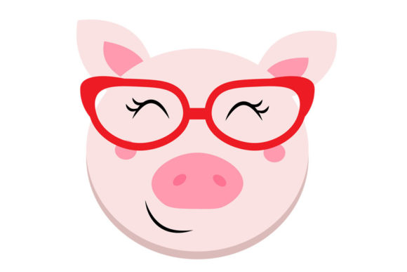 Girl Pig Graphics for Crafts and Branding