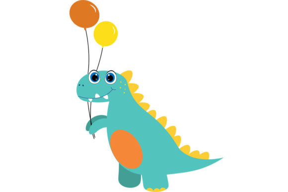 Playful Dinosaur Graphics for Local Business Branding