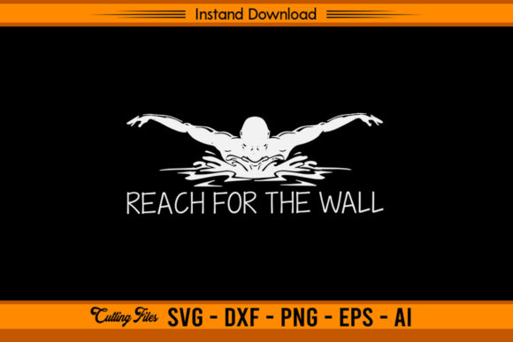 Reach for the Wall - Funny Swimming Graphics