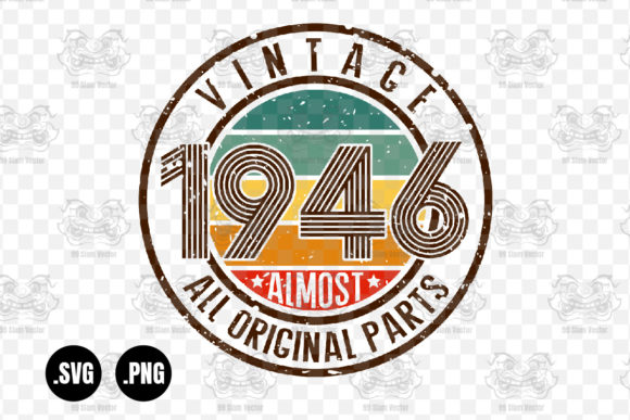 Vintage 1946 Graphics for Crafts and Branding