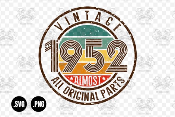 Vintage 1952 Graphics for Crafts and Branding