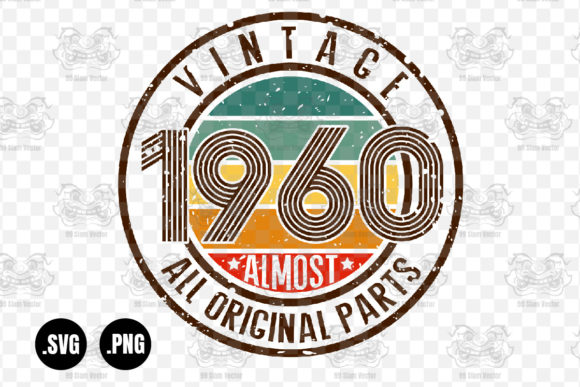 Vintage 1960 Graphics for Crafts and Branding