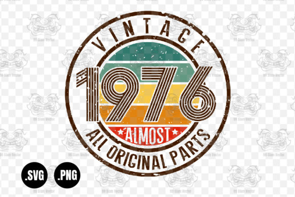 Vintage 1976 Graphics for Crafts and Content