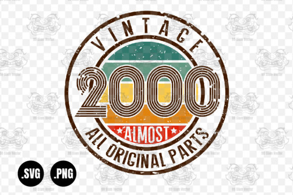 Vintage 2000 Graphics for Crafts and Branding